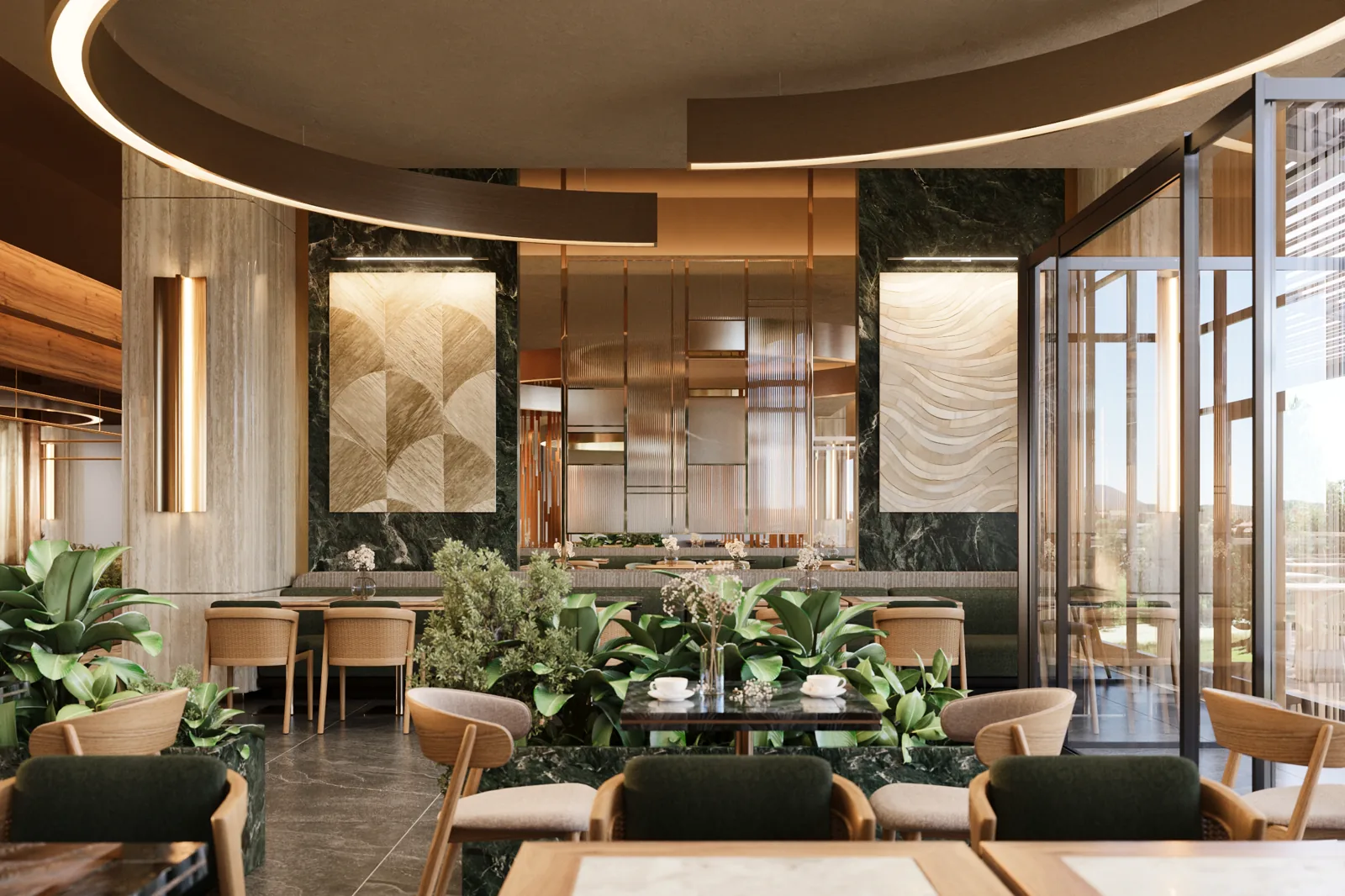 Интерьер ресторана A La Carte в Mandarin Garden